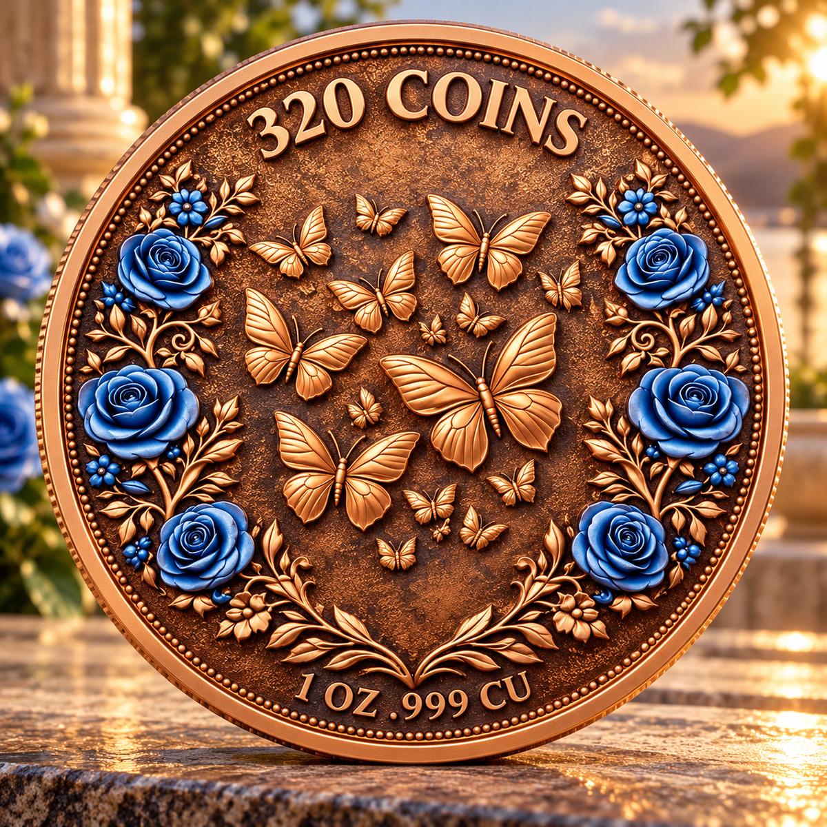 Metamorphosis Butterfly 1 oz Copper Round