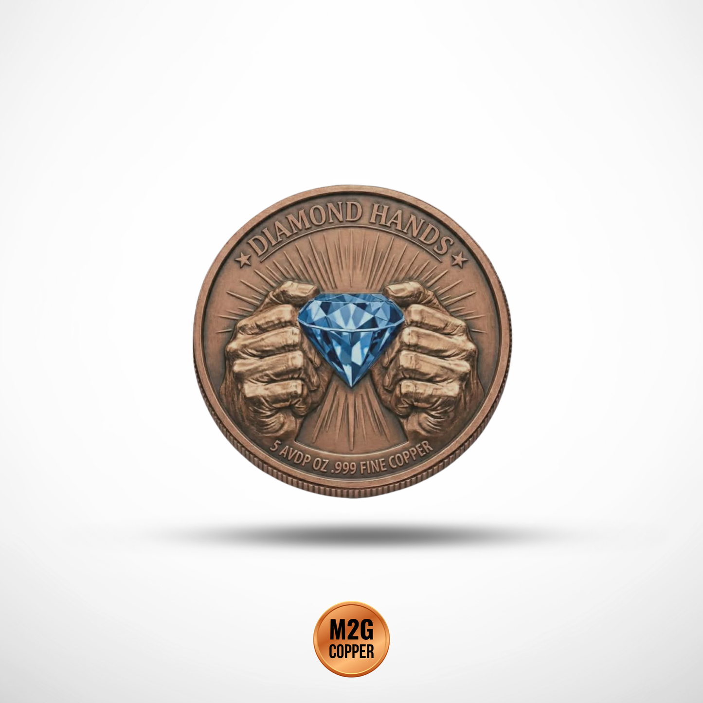 Diamond Hands – 5oz .999 Fine Copper Round