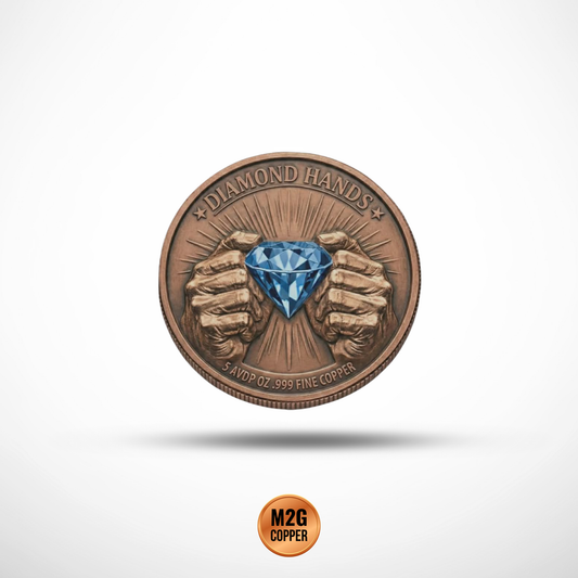 Diamond Hands – 5oz .999 Fine Copper Round