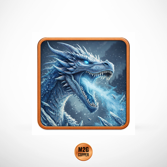 Ice Dragon Colorized 1g Copper Medal in Card