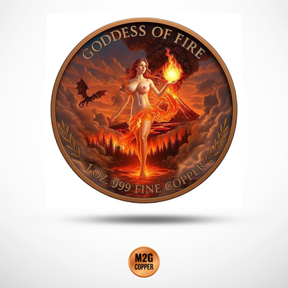 Goddess of Elements – Colorized 5 x 1oz Copper Round Set