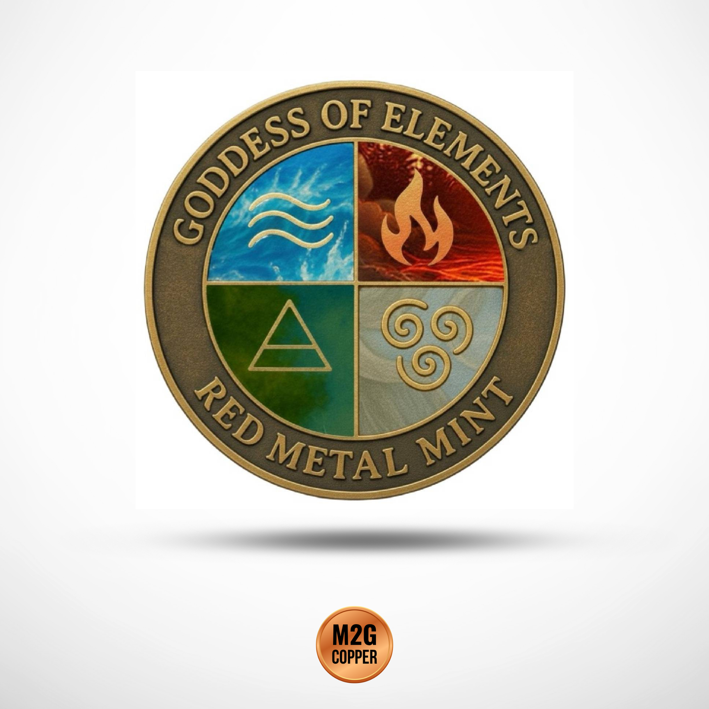 Goddess of Elements – Colorized 5 x 1oz Copper Round Set