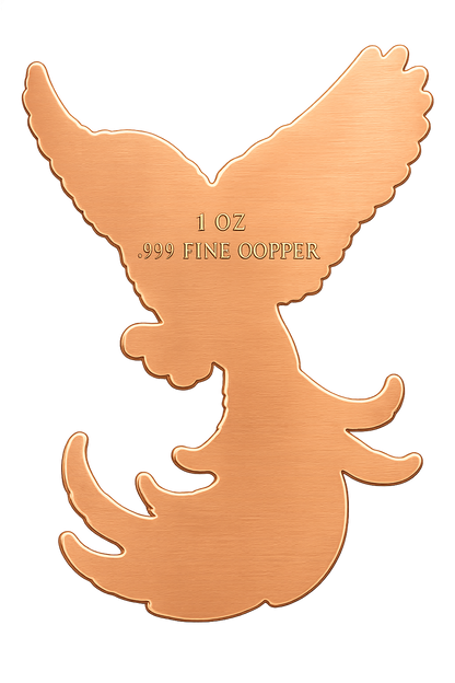 Rainbow Parrot Shaped 1 oz Copper Medal