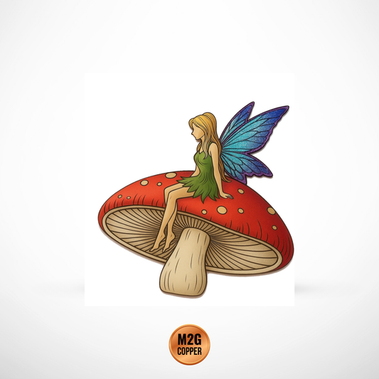 Enchanted Fairy Colorized Shaped 100g .999 Copper Medal – Display Box Included