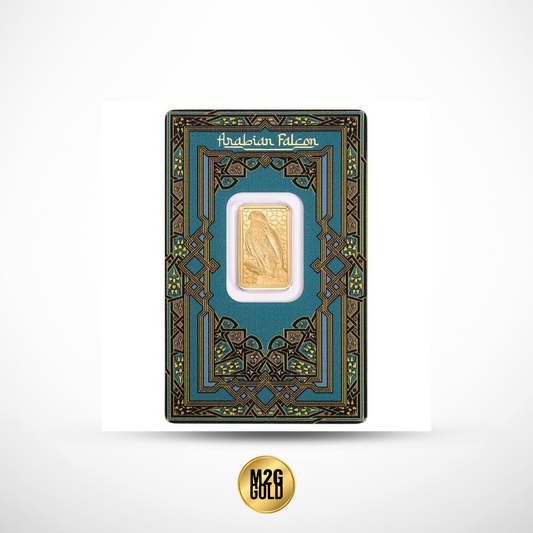 ARABIAN FALCON 5 GRAM PURE GOLD BAR WITH PENDANT FRAME – PAMP SUISSE
