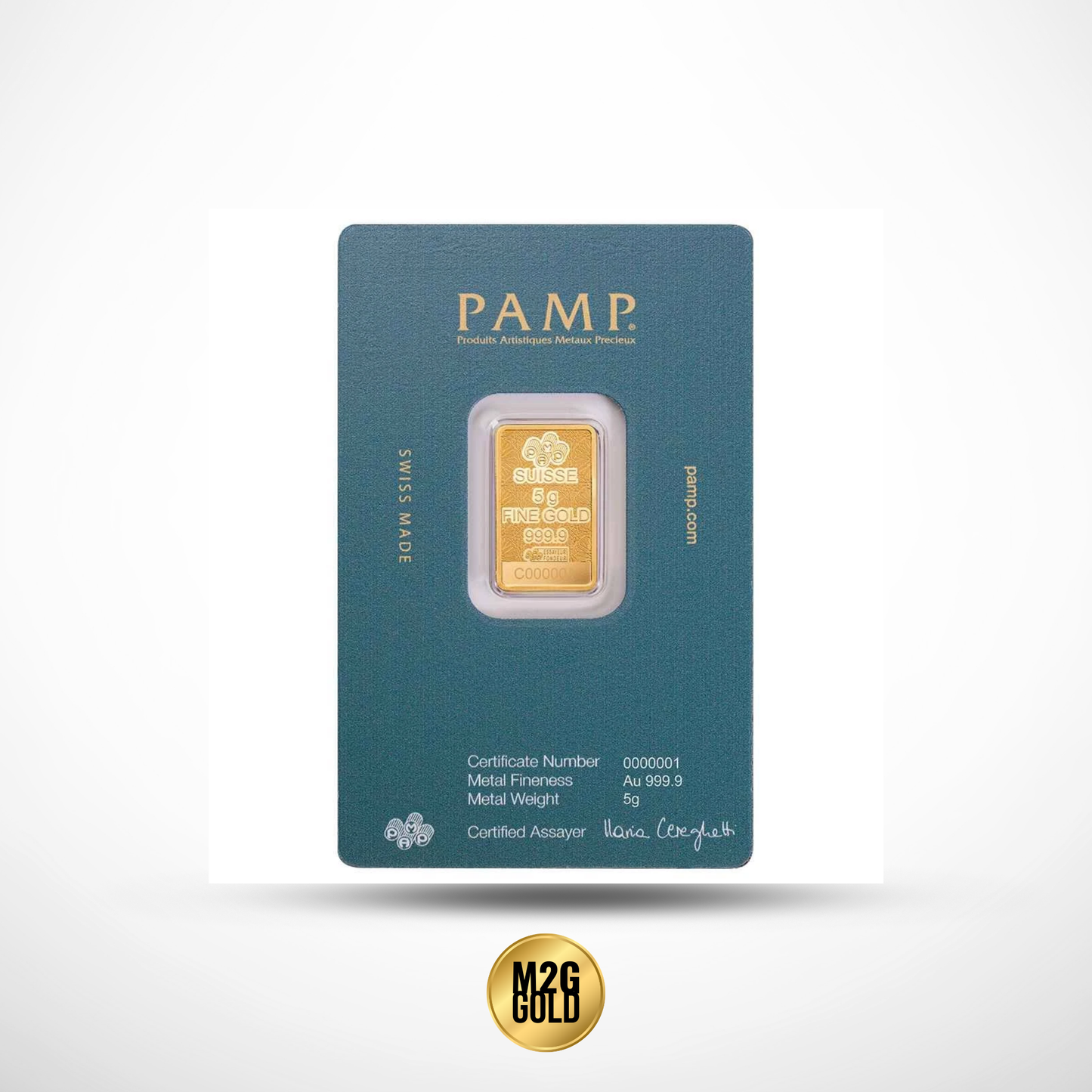 ARABIAN FALCON 5 GRAM PURE GOLD BAR WITH PENDANT FRAME – PAMP SUISSE