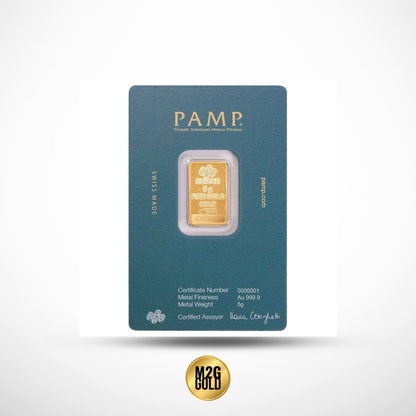 ARABIAN FALCON 5 GRAM PURE GOLD BAR WITH PENDANT FRAME – PAMP SUISSE