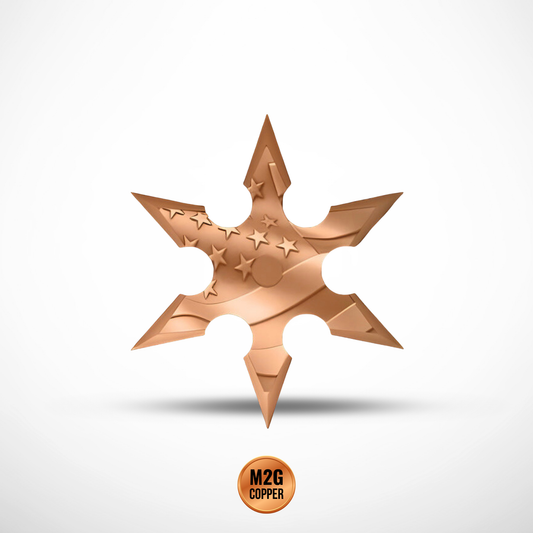 American Flag Ninja Star Shaped 5g Copper Medal