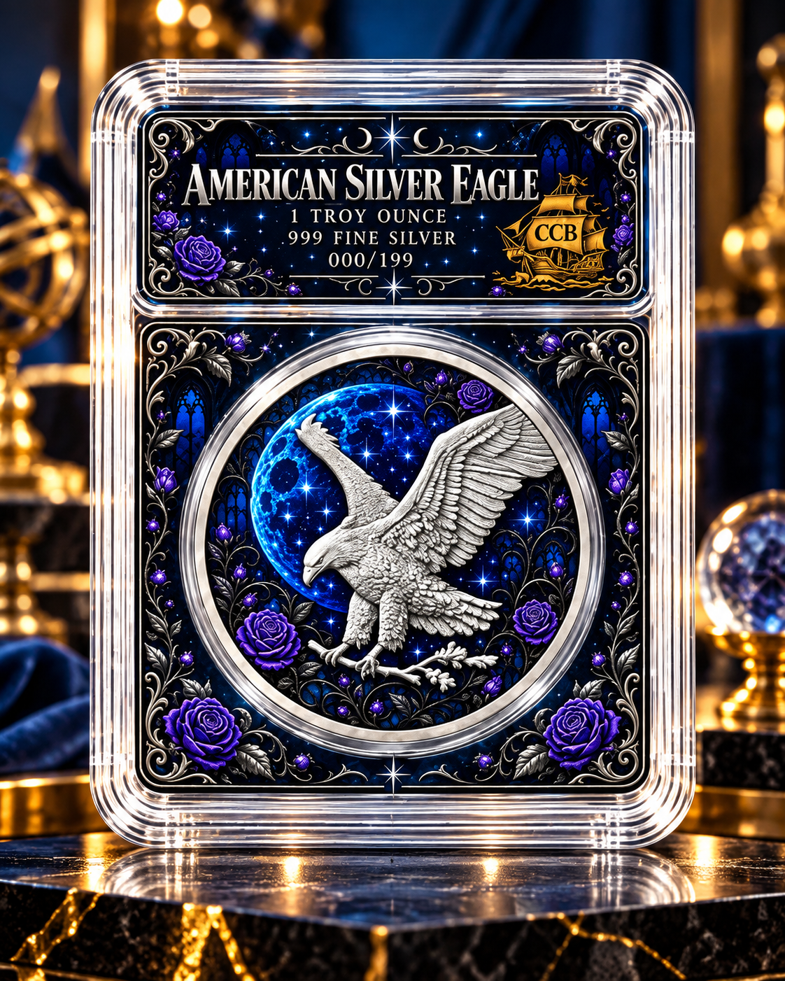 2026 Silver Eagle Celestial Garden Edition In Slab