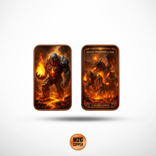 Mystic Guardians of Fire 4 x 1 oz Copper Bar Set