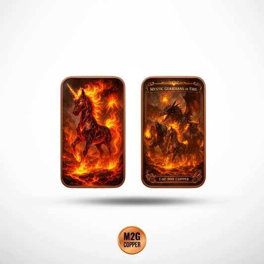 Mystic Guardians of Fire 4 x 1 oz Copper Bar Set