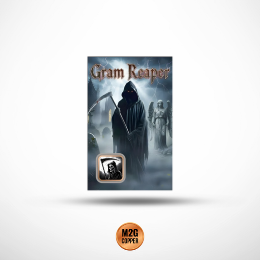 Gram Reaper Colorized 1g Copper Medal in Card