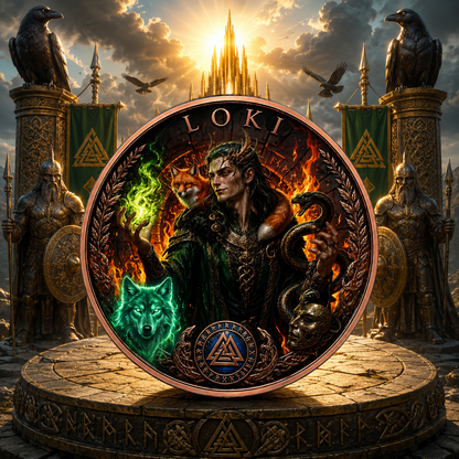 2026 Nordic Mythology Series Loki 5 oz Color High-Relief Cross UV 3D