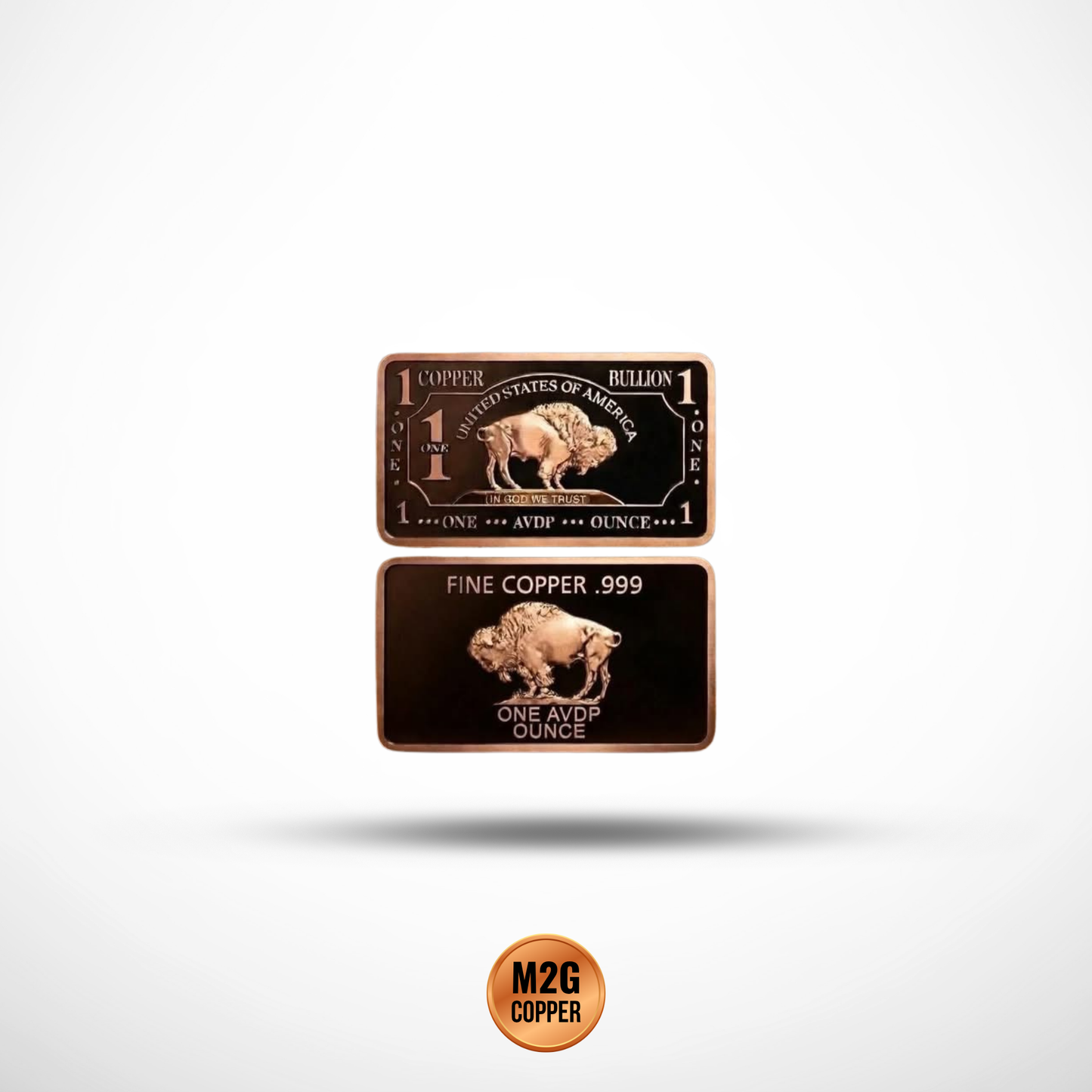 Buffalo 1oz Copper Bars w/ Proof Finish