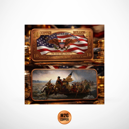 George Washington Crosses the Delaware – 10oz Copper Bar