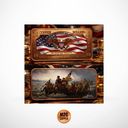 George Washington Crosses the Delaware – 10oz Copper Bar