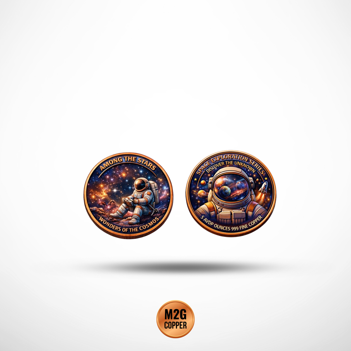 Exploring the Stars 5 oz Copper Round