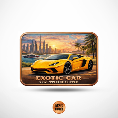 Pedal to the Metal Automotives Colorized 5 oz Copper Round (Set of 3)