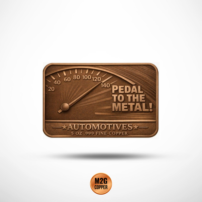 Pedal to the Metal Automotives Colorized 5 oz Copper Round (Set of 3)