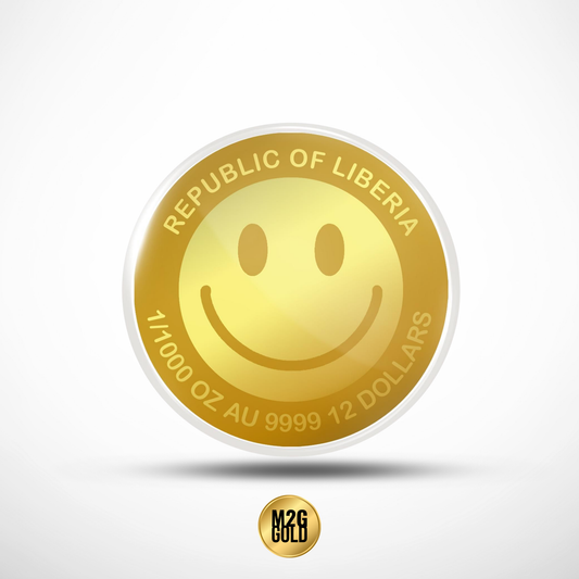 2026 Liberia Smiley 1/1000 oz Gold Coin