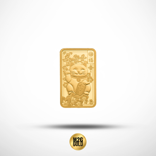 2026 Pamp Suisse Lucky Cat 2.5g Gold Bar in Card