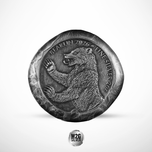 2026 Germania Bearlin 2 oz Silver Cast Round