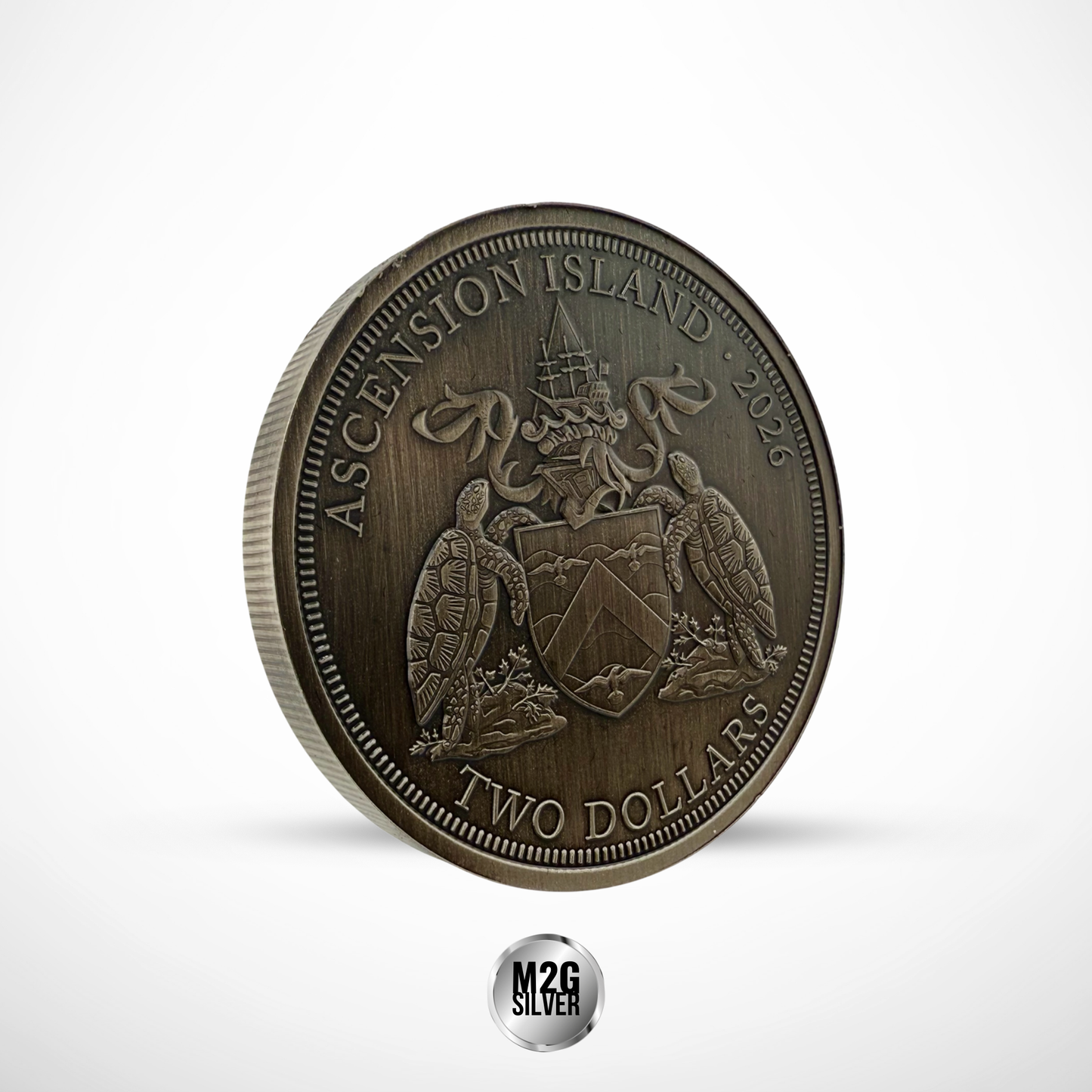 2026 Ascension Islands Rogue Bison UHR Antiqued 2 oz Silver Coin