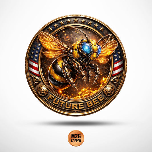 FUTURE AMERICAN BEE 1 Oz .999 Glow in The Dark Copper Round Italy 2026