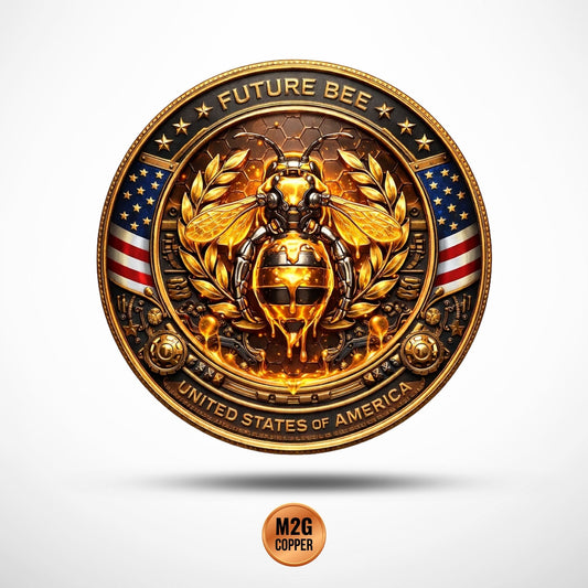 FUTURE AMERICAN BEE 1 Oz .999 Glow in The Dark Copper Round Italy 2026