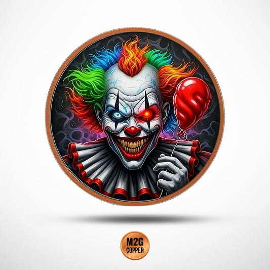 Dark Circus Colorized 1oz .999 Copper Round in Card