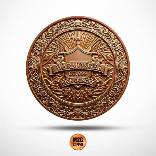 WARMONGER 5oz .999 High Relief Copper Medal in Capsule