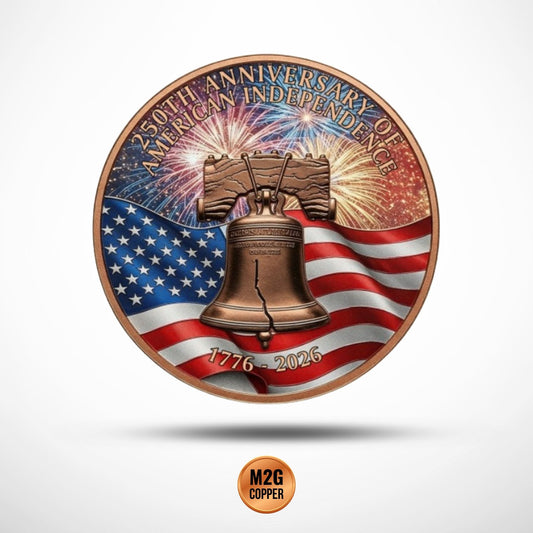 Let Freedom Ring Colorized 1 oz .999 Copper Round