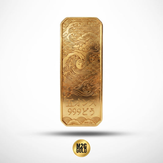 ANCIENT LEGACIES: JAPAN - 5oz .999 24kt Gold Glided Colorized Copper Bullion