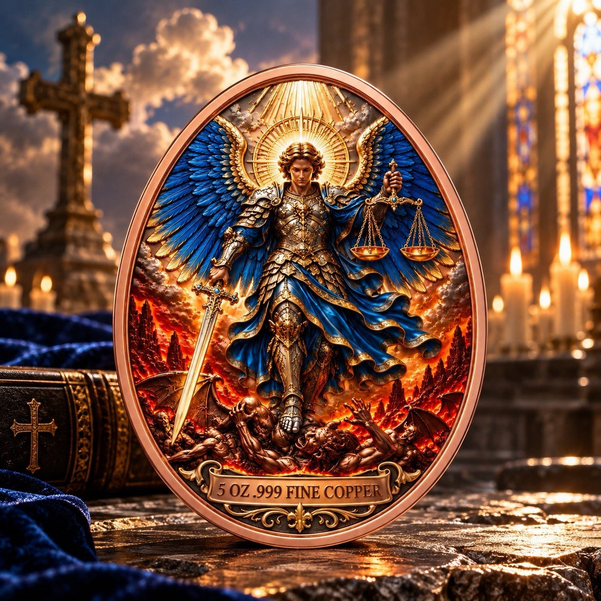 2026 Divine Revelations Series: Saint Michael 5oz Copper