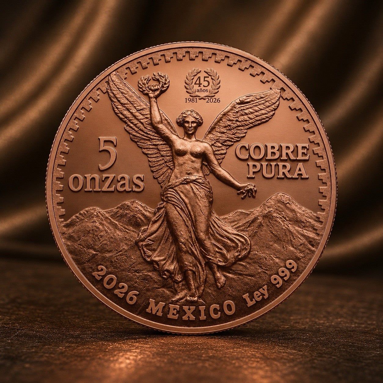 2026 Liberia Libertad 45th Anniversary Proof 5 oz Copper Coin