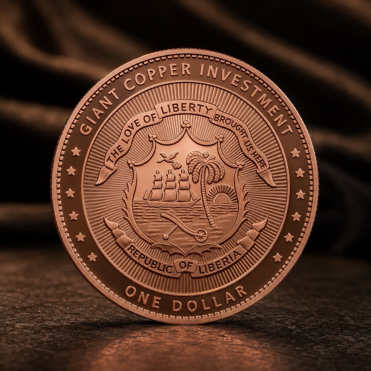 2026 Liberia Libertad 45th Anniversary Proof 5 oz Copper Coin