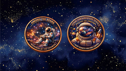 Space Series Discover the Unknown 5 oz Colorized Copper Round