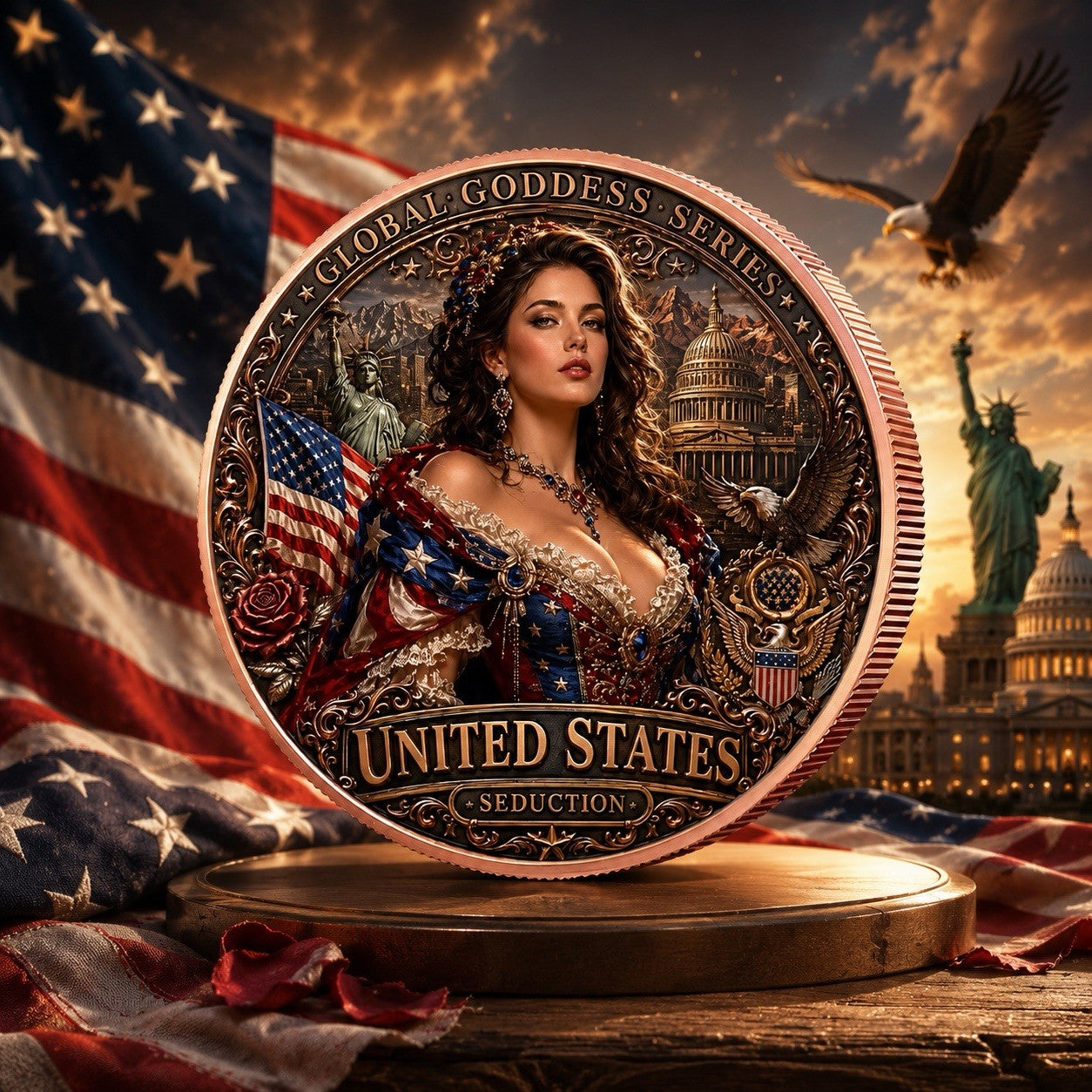 2026 Global Goddess Series: American Dream 1 Oz Copper Coin