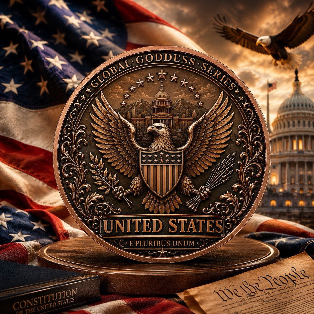 2026 Global Goddess Series: American Dream 1 Oz Copper Coin