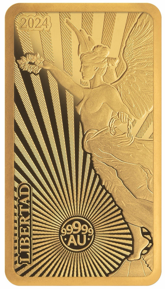2024 Solomon Islands World's Purest Bullion  Libertad 1/100 Gold Bar