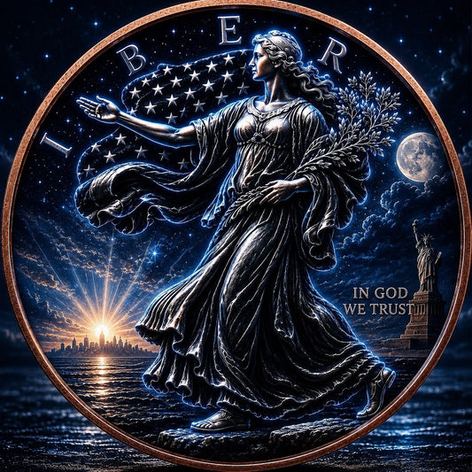 2026 Statue of Liberty Series: Blue Label 3D UV ACE 5oz Copper Coin