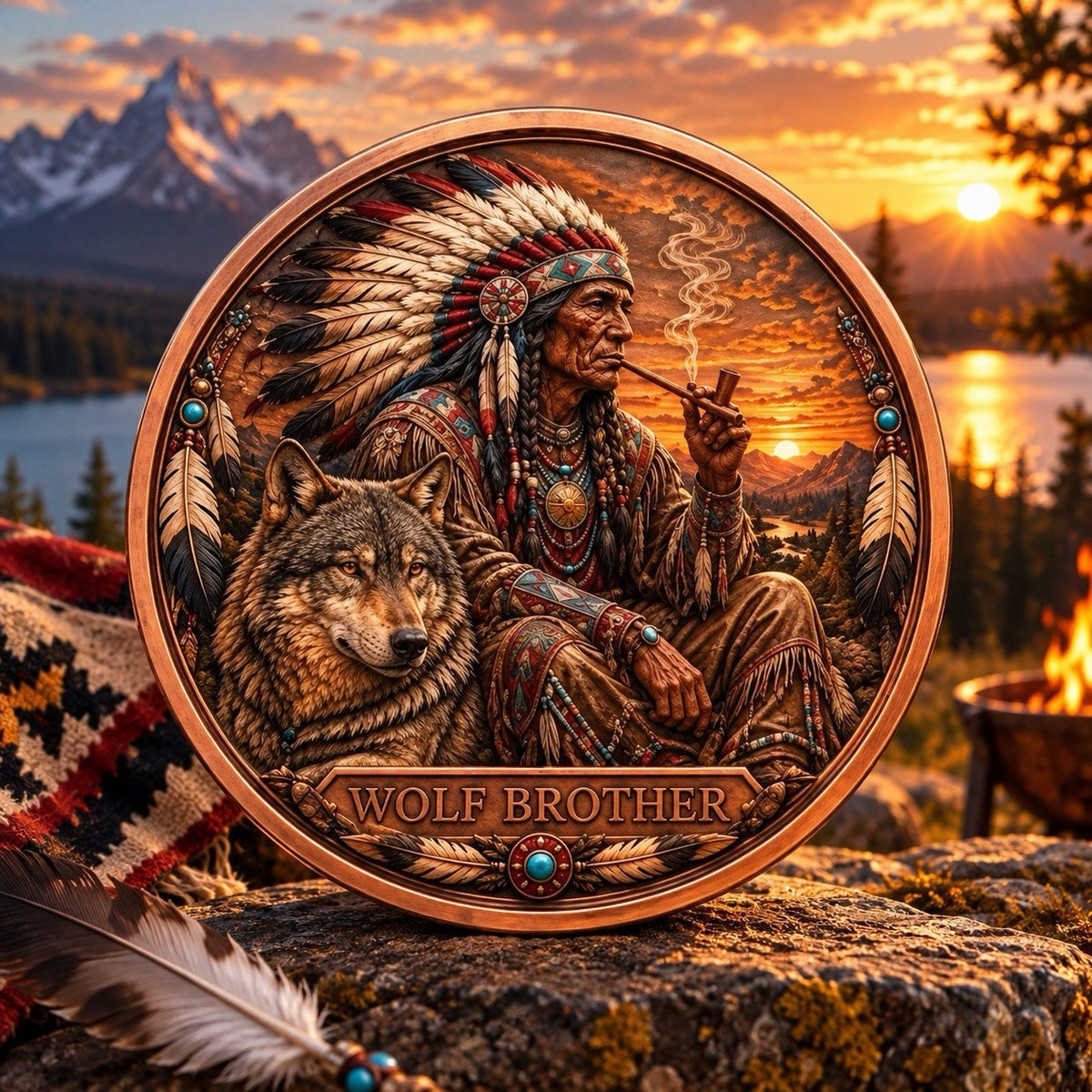 2026 Spirits Indian Series: Wolf Brother 5oz Copper Round