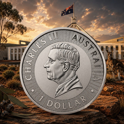 2026 Australia Kangaroo BU Colorized Sundowner 1 oz Silver Coin