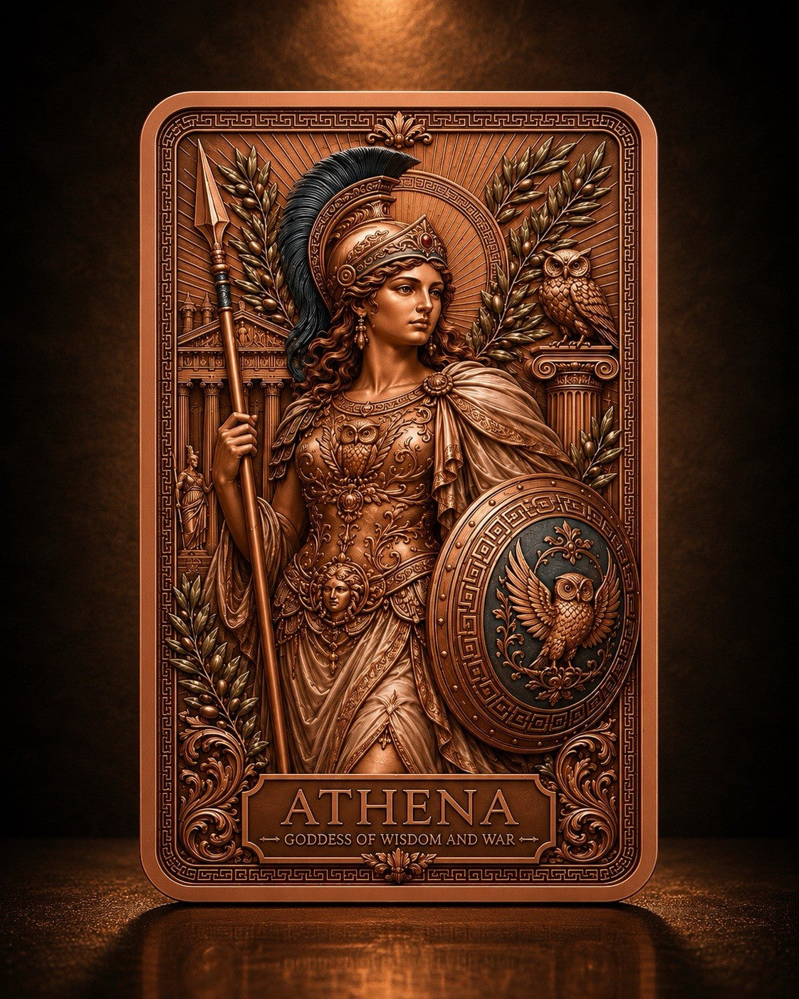 2026 Olympian Myths Series: Athena  5oz Copper Bar