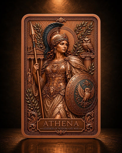2026 Olympian Myths Series: Athena  5oz Copper Bar