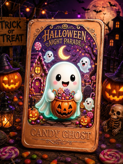 2026 Halloween Night Parade: Candy Ghost 5oz Copper Bar UV Printed