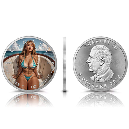2026 Canada Maple Leaf Summer Voyage Edition 1oz Silver Coin