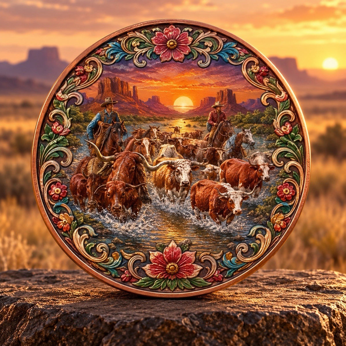 2026 Golden Roots West Series: The Longhorn Trail 5oz Copper Coin PRE-ORDER