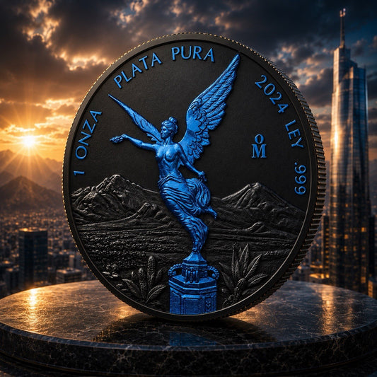 2024 Mexico Libertad Black Platinum Ice Edition 1 oz Silver Coin