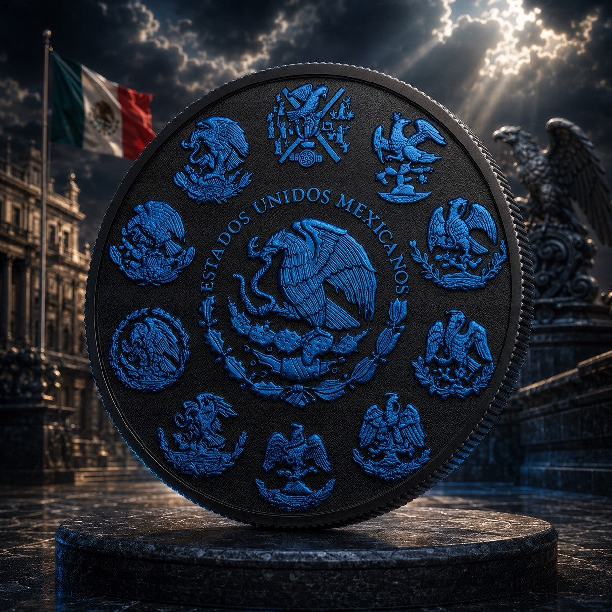 2024 Mexico Libertad Black Platinum Ice Edition 1 oz Silver Coin